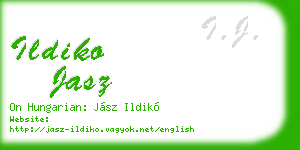 ildiko jasz business card